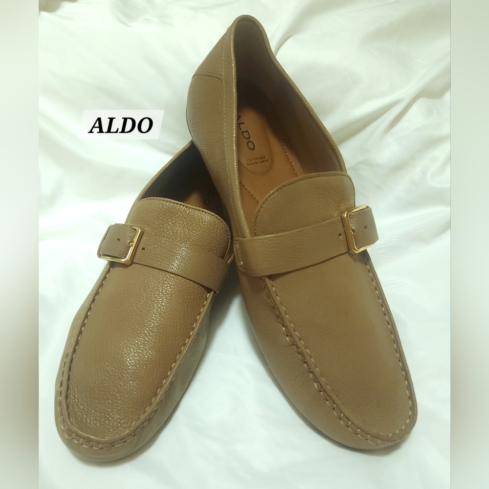 New Aldo Tourisimo Flex Mens Shoes Size 10 Casual Moccasin Style Pebble Leather